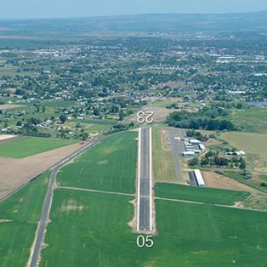 The runway at Martin Field airport.